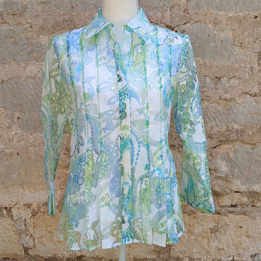 Coldwater Creek Sheer Top Shell